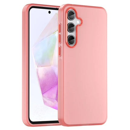 For Samsung Galaxy A35 5G Case TPU + PC Phone Back Cover Matte Translucent Design - Red