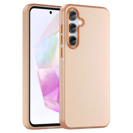 For Samsung Galaxy A35 5G Case TPU + PC Phone Back Cover Matte Translucent Design - Orange