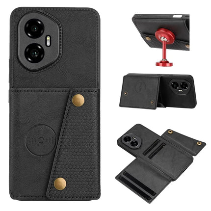 For Honor 300 Case with Card Slots Kickstand Leather + TPU Phone Cover