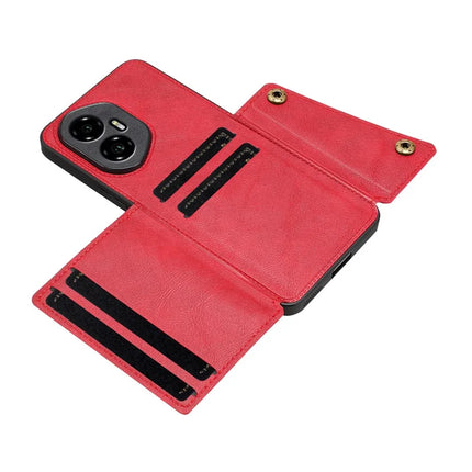 For Honor 300 Case with Card Slots Kickstand Leather + TPU Phone Cover