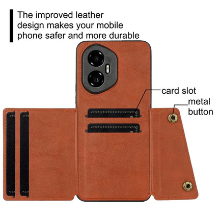 For Honor 300 Case with Card Slots Kickstand Leather + TPU Phone Cover