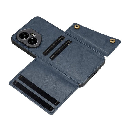 For Honor 300 Case with Card Slots Kickstand Leather + TPU Phone Cover