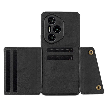For Honor 300 Pro Case with Card Slots Kickstand Leather + TPU Phone Cover