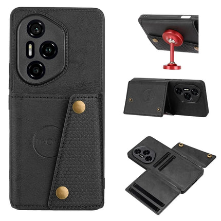 For Honor 300 Pro Case with Card Slots Kickstand Leather + TPU Phone Cover