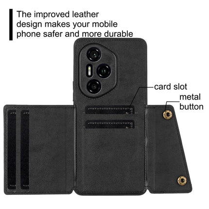 For Honor 300 Pro Case with Card Slots Kickstand Leather + TPU Phone Cover