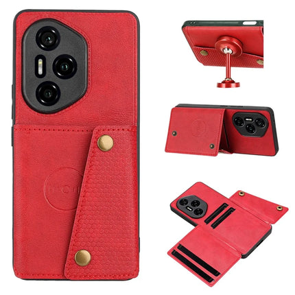 For Honor 300 Pro Case with Card Slots Kickstand Leather + TPU Phone Cover