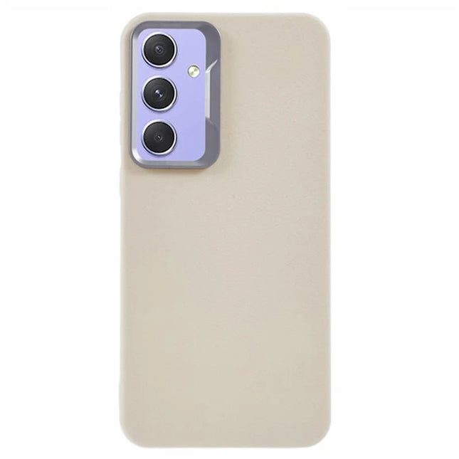 For Samsung Galaxy A36 5G Case Leather Textured TPU Shockproof Phone Cover - White