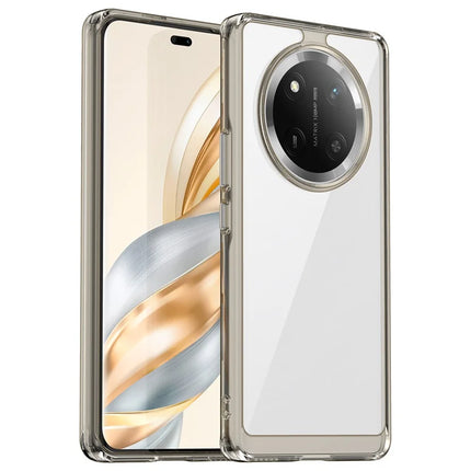 For Honor X9c 5G / Magic7 Lite 5G / X60 Pro 5G Case TPU + Acrylic Protective Clear Phone Cover - Transparent Grey