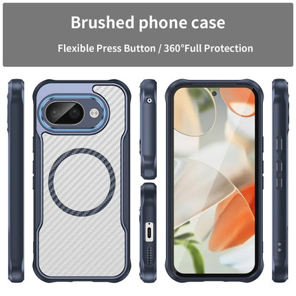 For Google Pixel 9a Case Compatible with MagSafe Hybrid Phone Cover Carbon Fiber