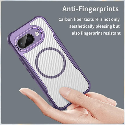 For Google Pixel 9a Case Compatible with MagSafe Hybrid Phone Cover Carbon Fiber