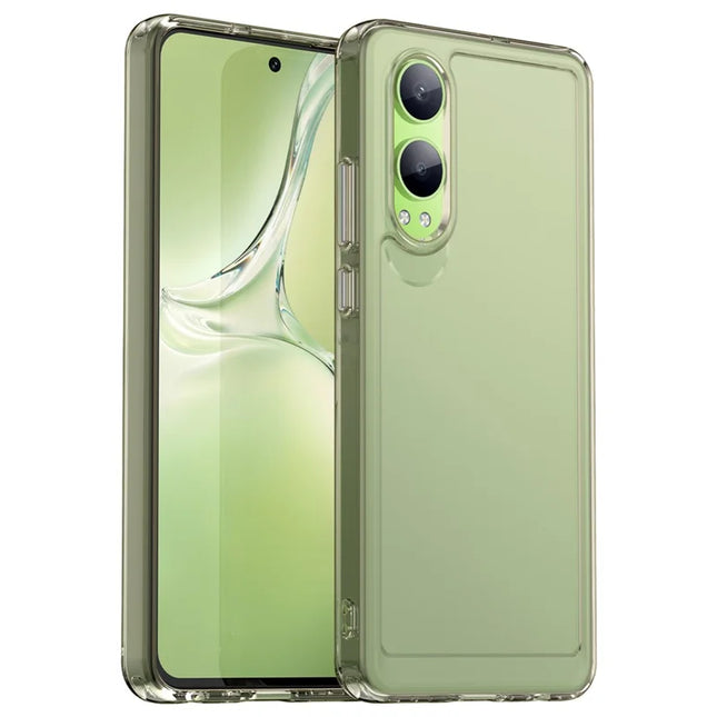 For OnePlus Nord CE4 Lite 5G / Oppo K12x 5G (China) Case TPU Shockproof Phone Back Cover - Transparent Grey