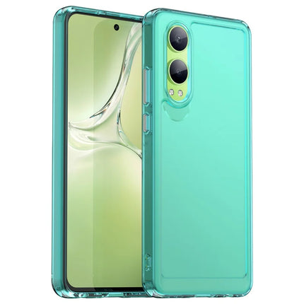 For OnePlus Nord CE4 Lite 5G / Oppo K12x 5G (China) Case TPU Shockproof Phone Back Cover - Transparent Blue