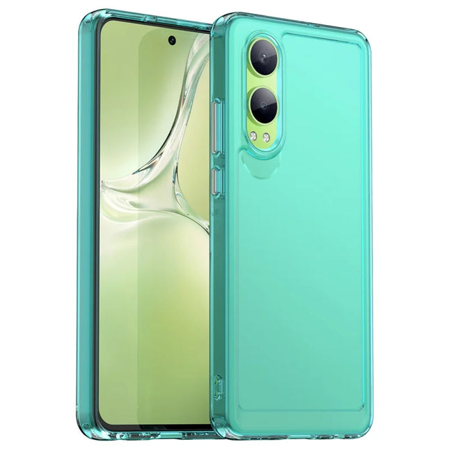 For OnePlus Nord CE4 Lite 5G / Oppo K12x 5G (China) Case TPU Shockproof Phone Back Cover - Transparent Blue