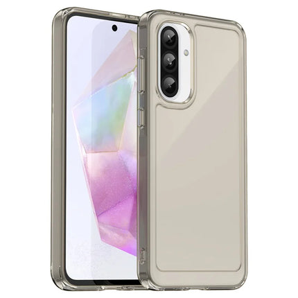 For Samsung Galaxy A56 5G Case TPU Shockproof Phone Back Cover - Transparent Grey