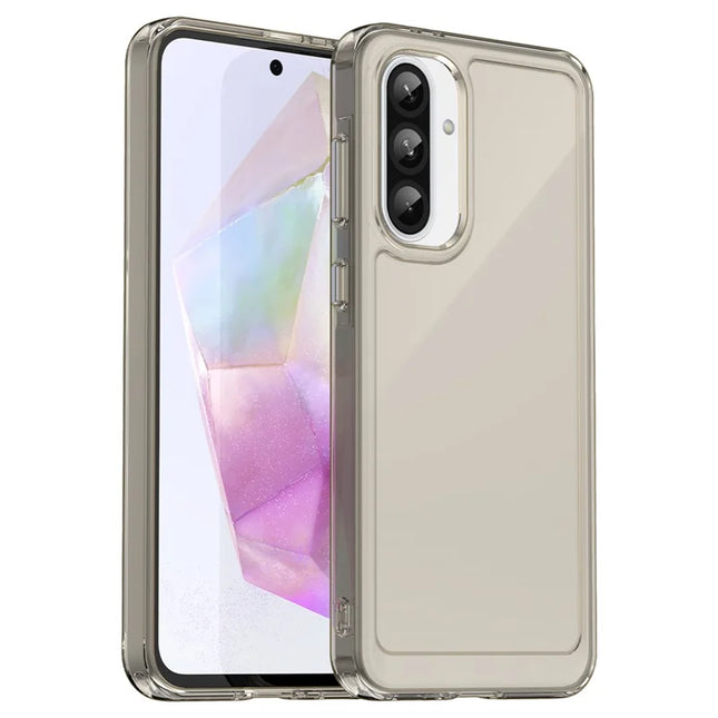 For Samsung Galaxy A56 5G Case TPU Shockproof Phone Back Cover - Transparent Grey