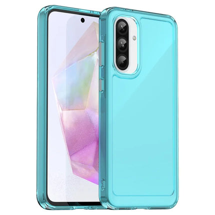 For Samsung Galaxy A56 5G Case TPU Shockproof Phone Back Cover - Transparent Blue