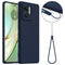 For Motorola Edge (2023) 5G Case Compatible with MagSafe Liquid Silicone Phone Cover with Lanyard - Dark Blue