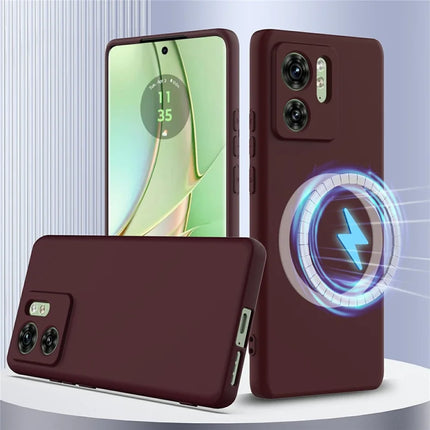 For Motorola Edge (2023) 5G Case Compatible with MagSafe Liquid Silicone Phone Cover with Lanyard