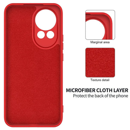 For Huawei nova 12 5G Case Liquid Silicone Phone Back Cover with Hand Strap