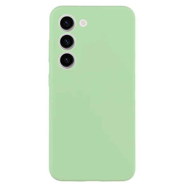 For Samsung Galaxy S23+ Cell Phone Case Liquid Silicone Dropproof Cover - Green