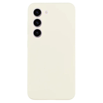 For Samsung Galaxy S23+ Cell Phone Case Liquid Silicone Dropproof Cover - Beige