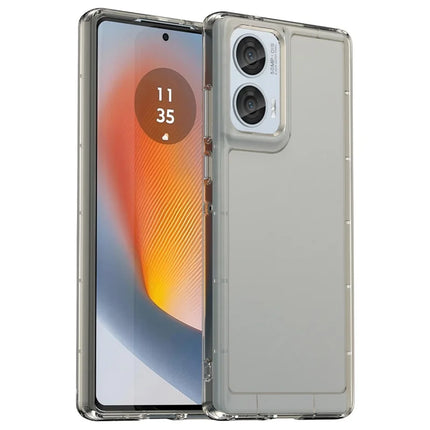 For Motorola Edge 50 Fusion 5G Case TPU Shockproof Phone Back Cover - Transparent Grey