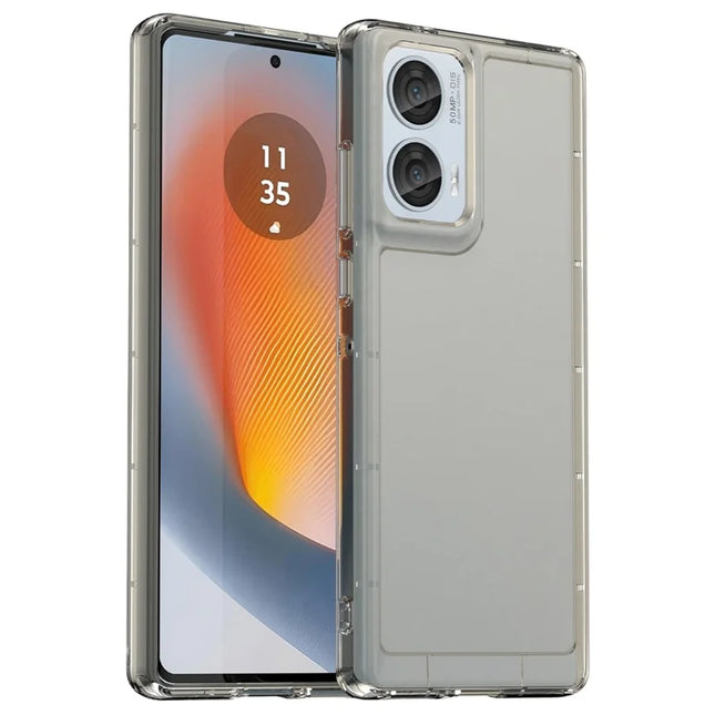 For Motorola Edge 50 Fusion 5G Case TPU Shockproof Phone Back Cover - Transparent Grey