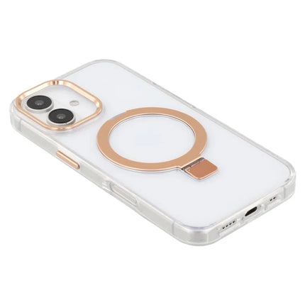 For iPhone 16 Case Compatible with MagSafe Kickstand TPU + PC Clear Phone Cover
