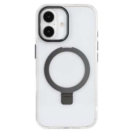 For iPhone 16 Case Compatible with MagSafe Kickstand TPU + PC Clear Phone Cover