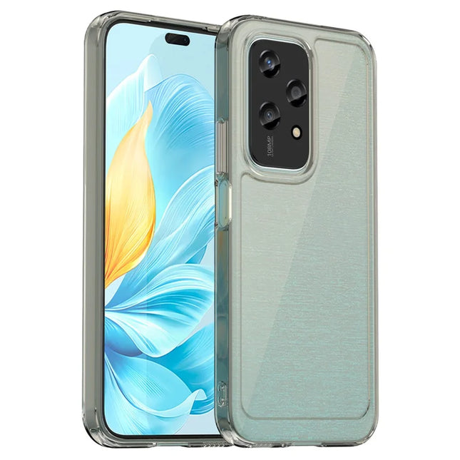 For Honor 200 Lite Case TPU Shockproof Phone Back Cover - Transparent Grey