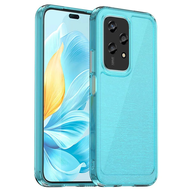 For Honor 200 Lite Case TPU Shockproof Phone Back Cover - Transparent Blue