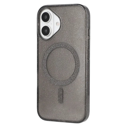 For iPhone 16 Plus Case Compatible with MagSafe 2.0mm PC + TPU Glitter Phone Cover