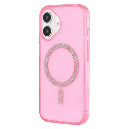 For iPhone 16 Plus Case Compatible with MagSafe 2.0mm PC + TPU Glitter Phone Cover