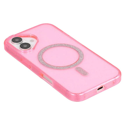 For iPhone 16 Plus Case Compatible with MagSafe 2.0mm PC + TPU Glitter Phone Cover