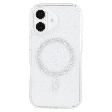 For iPhone 16 Plus Case Compatible with MagSafe 2.0mm PC + TPU Glitter Phone Cover