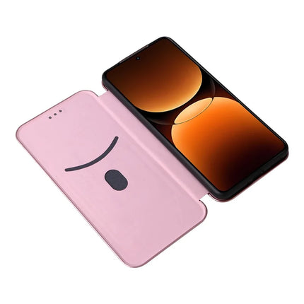 For Realme GT 7 Pro 5G Case Carbon Fiber Texture Drop-Proof PU Leather Phone Cover