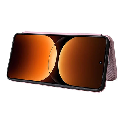 For Realme GT 7 Pro 5G Case Carbon Fiber Texture Drop-Proof PU Leather Phone Cover