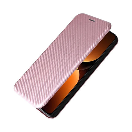 For Realme GT 7 Pro 5G Case Carbon Fiber Texture Drop-Proof PU Leather Phone Cover