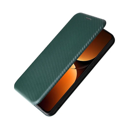 For Realme GT 7 Pro 5G Case Carbon Fiber Texture Drop-Proof PU Leather Phone Cover
