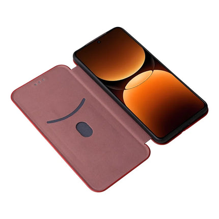 For Realme GT 7 Pro 5G Case Carbon Fiber Texture Drop-Proof PU Leather Phone Cover
