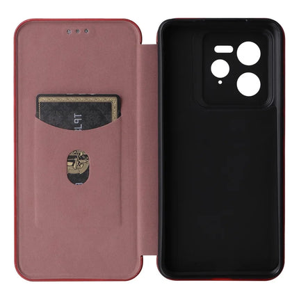For Realme GT 7 Pro 5G Case Carbon Fiber Texture Drop-Proof PU Leather Phone Cover