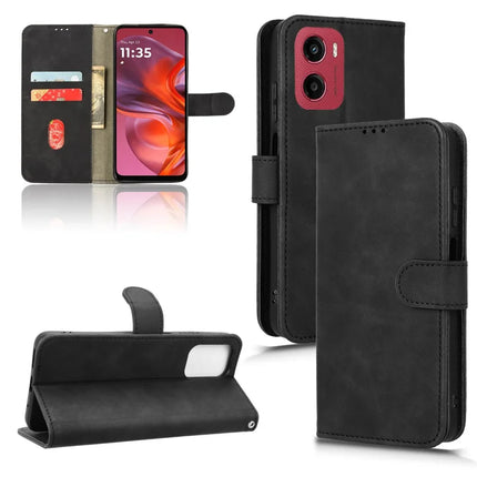 For Motorola Moto G05 4G Leather Case Skin Feel Anti Drop Wallet Flip Phone Cover