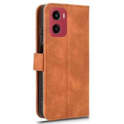 For Motorola Moto G05 4G Leather Case Skin Feel Anti Drop Wallet Flip Phone Cover