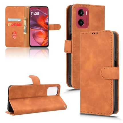 For Motorola Moto G05 4G Leather Case Skin Feel Anti Drop Wallet Flip Phone Cover
