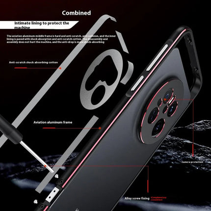 For Huawei Mate 70 Bumper Case Metal Frame Phone Cover with Camera Lens Guard