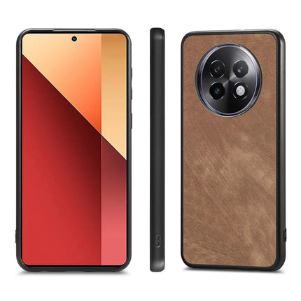 For Realme 13+ 5G Case Shockproof Slim Retro Leather Phone Back Cover