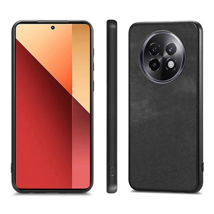 For Realme 13+ 5G Case Shockproof Slim Retro Leather Phone Back Cover