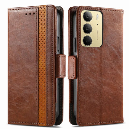 For Realme C75 Case CASENEO 002 Series RFID Blocking Leather Wallet Stand Phone Cover