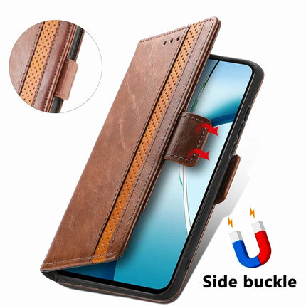 For Realme C75 Case CASENEO 002 Series RFID Blocking Leather Wallet Stand Phone Cover