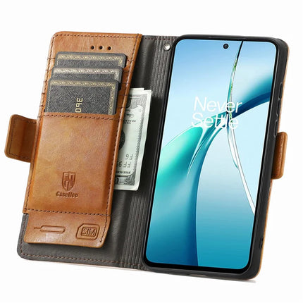 For Realme C75 Case CASENEO 002 Series RFID Blocking Leather Wallet Stand Phone Cover